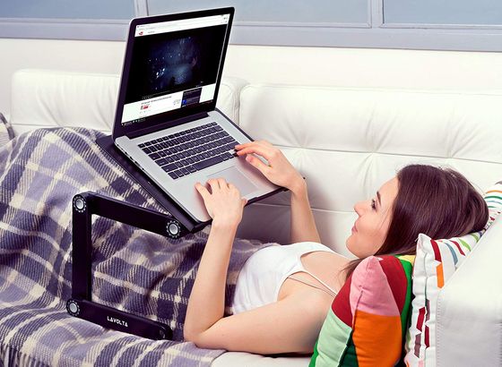 Ergo Tablet Stand For Bed With Black Frame
