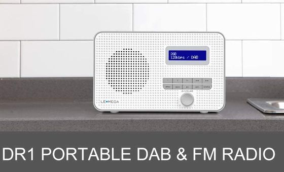 Portable DAB+ Radio With Blue Screen