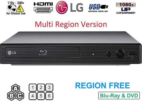 LG BP Smart Region Free Blu-Ray Region Free Blu-Ray Player In Black Case