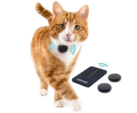 Pet Tracker For Cats In Black Disc Style