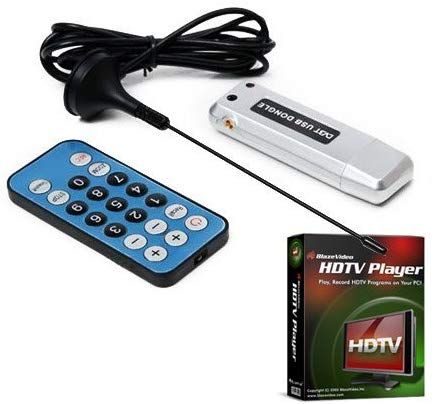USB TV Stick Dongle With Blue Remote