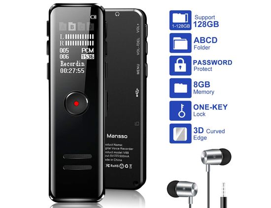 iHOUMI USB Voice Recorder Device USB Voice Recorder With 3D Edge
