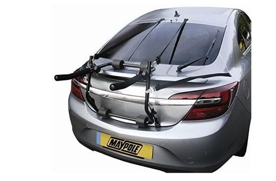 Rear Cycle Rack On Silver Car