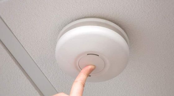 Household Mains Smoke Alarm All White