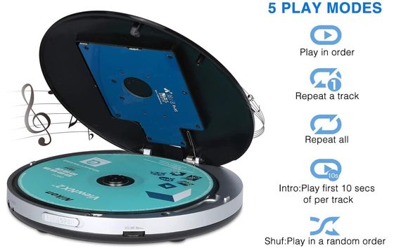 Personal CD Player With Open Lid