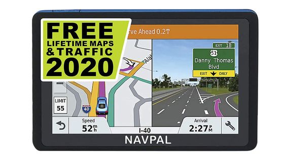 Sat-Nav With Speed On Display