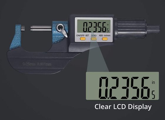 Micrometer LCD Measuring Tool In Blue