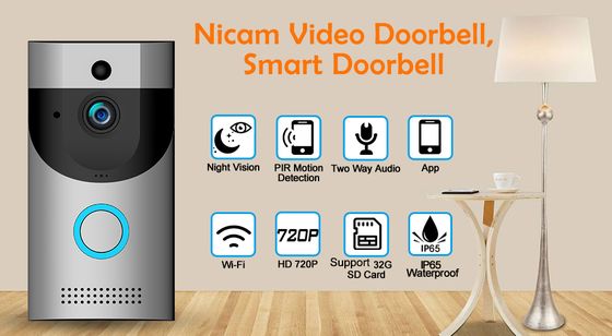 Nicam Wireless Video Intercom Security Wireless Video Intercom In Chrome And Black