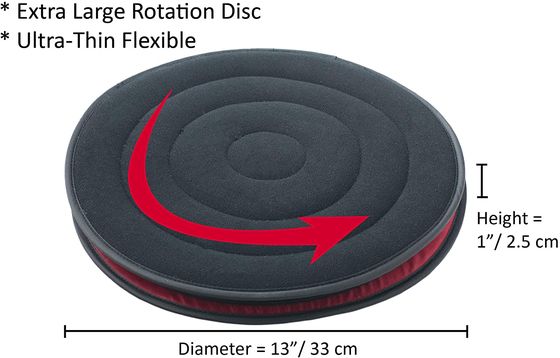ObboMed Swivel Car Seat Cushion Swivel Car Seat Cushion In Red And Black