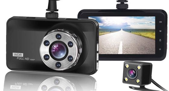 Front Back Dash Cam In Black Casing