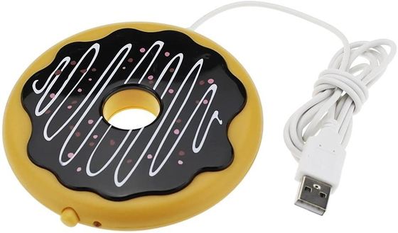 60 Degrees 4 Port USB Hub Coffee Cup Warmer 4 Port USB Hub Coffee Cup Warmer In Silver Effect