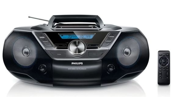 CD Player Boombox With Black Remote