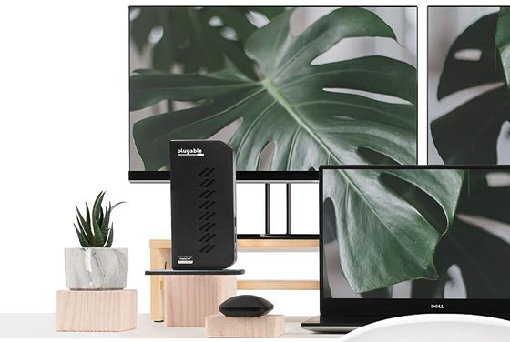 Dual Video Plugable Docking Station Black Tower Plugable Docking Station