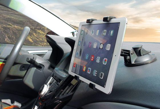 Car Tablet Bracket On Black Dash