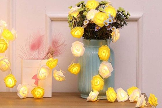 REDGO Rose Gold Fairy Lights Rose Gold Fairy Light On Wood Table