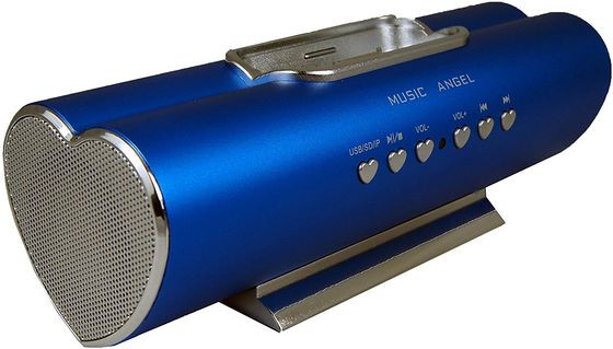 Ricco iPod Docking Station Speaker Heart iPod Docking Station With Blue Exterior