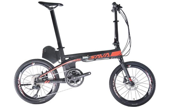 Folding E-Bike With Black Handlebar