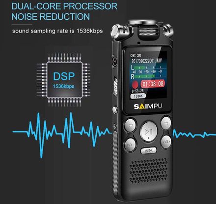 Digital Voice Recorder With 2 Mics