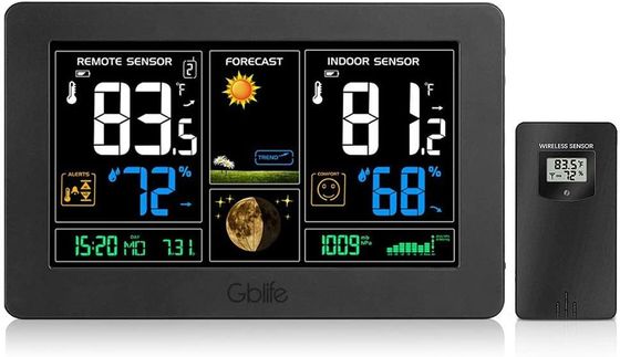 Square External Temperature Sensor In Black