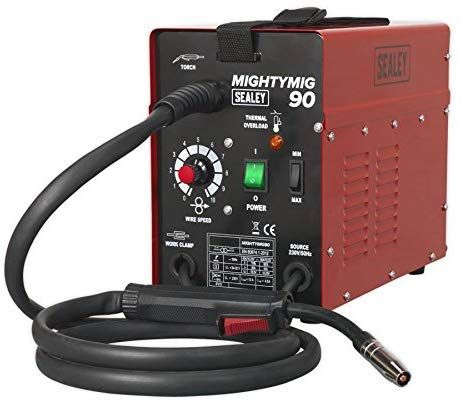 No-Gas MIG Welder In Black And Red