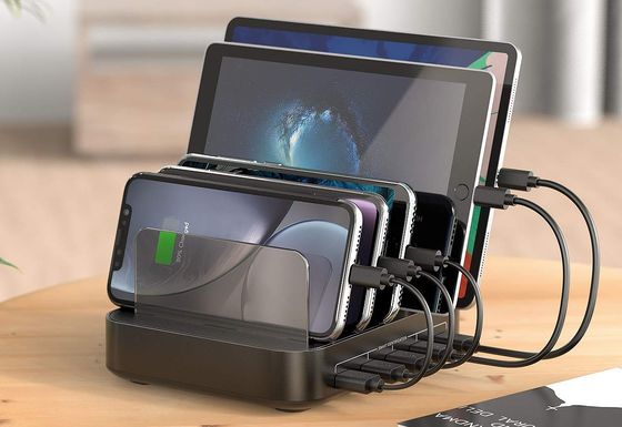 Seenda Charging Station For Tablets Multi Device Charging Station With Black Exterior