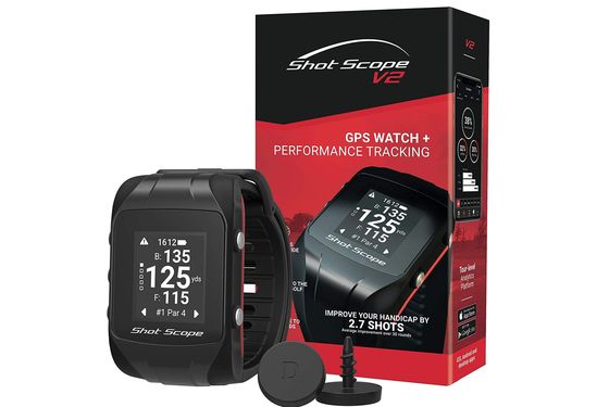 Shot Scope Golf Watch GPS Tracker Mens Golf Watch GPS Tracker With Red Box