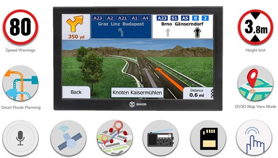 SIXGO Truck Sat Nav Truck Sat Nav Showing UK Motorway