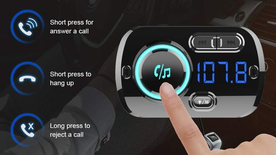 Bluetooth Car Adapter Kit With Big Round Button