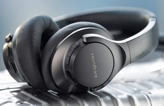 SoundCore Wireless Noise Cancelling Headphones Wireless NC Headphones In Black Finish