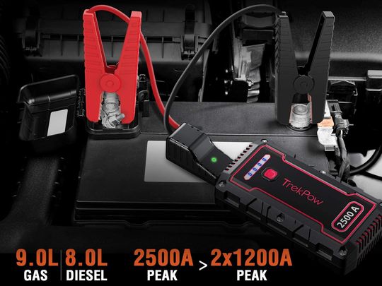 Get The Trekpow Now Jump Starter Pack In Black And Blue