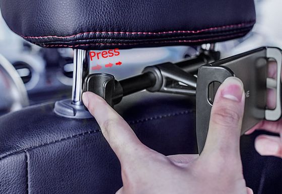 Tryone Secure iPad Stand For Car iPad Stand For Car Headrest With Spring Clip