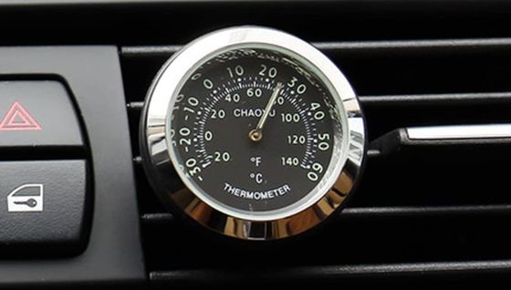 Txian Car Thermometer Dial Mini Car Thermometer With Chrome Finish