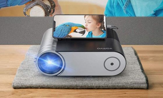 USB Projector Showing Family Game Play Picture