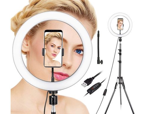 Vevice LED Ring Light With Stand LED Ring Light With Stand And Cables