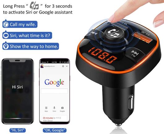 ViveFox Bluetooth Connector For Car Bluetooth Connector For Car Showing SIRI