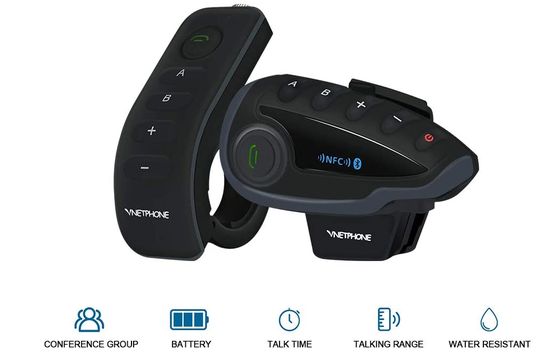 VNetPhone Motorcycle Bluetooth Intercom Motorcycle Intercom With Black Buttons