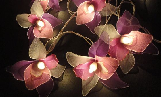 Indoor Fairy Light Flowers In Red