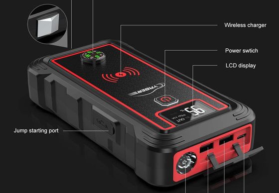 YABER Car Jump Starter Power-Bank Jump Starter Power-Bank Torch In Black