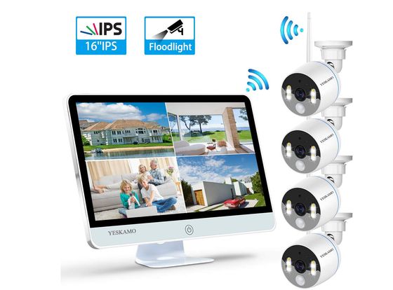 Yeskamo Outdoor CCTV Video Surveillance Outdoor CCTV For Home With White Cameras