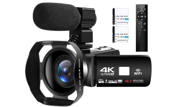 YINF 4K Digital Video Camera 4K Digital Video Camera With Black Mic