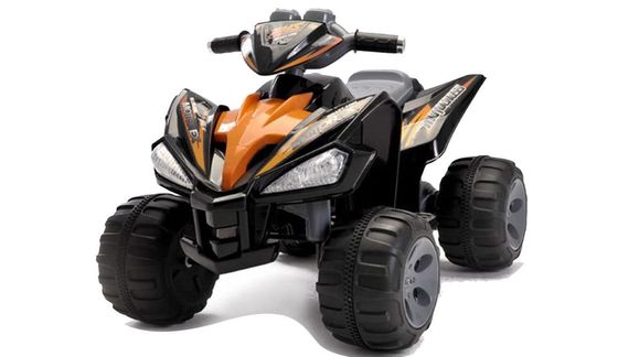 Girls Quad Bike Ride-On In Orange And Black