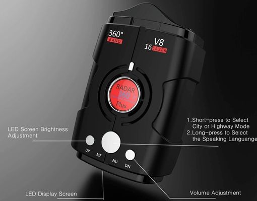 Radar Speed Trap Detector With Red Start Button