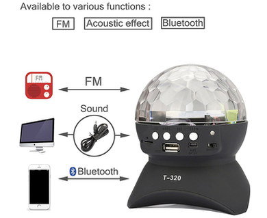 Rotating Disco Ball With USB FRONT Port