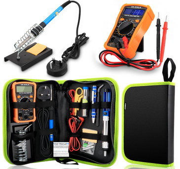 LCD Soldering Iron Kit With Black Carry Case
