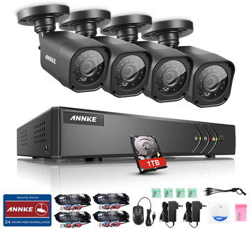 Waterproof TVI Cheap CCTV For Home In Black