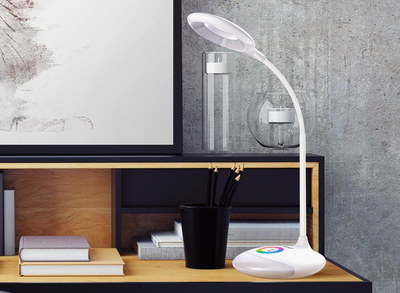 Multi-Colour Touch LED Lamp In White