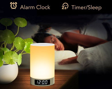 Colour Mood Bluetooth Speaker Light Bluetooth Speaker Light Showing LED Clock