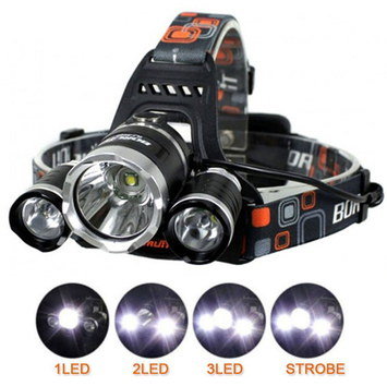 Trail Running Head Torch With 3 LED's