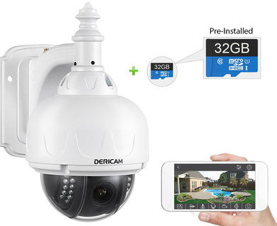 1.3 Mega Pixel Dome Surveillance Camera Dome Surveillance Camera In White With Blue SD Card