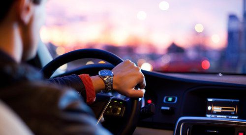 Man In Suit Driving Business Man In Black Motoring